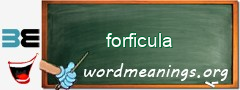 WordMeaning blackboard for forficula